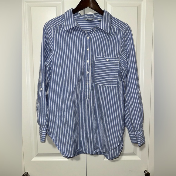 Caffe Marrahesh Lightweight Half Button Down Collared Blouse M - Picture 1 of 6